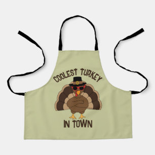 Coolste kalkoen in de stad Thanksgiving cool fun Schort