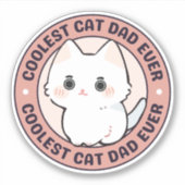 COOLSTE KATTENVADER OOIT STICKER (Voorkant)