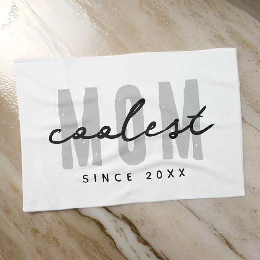 Coolste mam sinds 20XX moderne eenvoudige preppy Theedoek