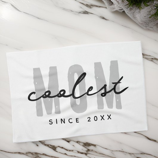 Coolste mam sinds 20XX moderne eenvoudige preppy Theedoek