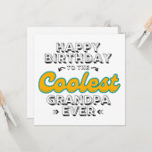 Coolste Opa Ooit, Gefeliciteerd Opa Kaart (Voorkant / Achterkant in situ)