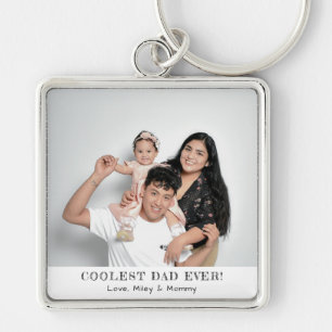 Coolste Papa Ooit Foto Vaderdag Herinneringen Cade Sleutelhanger