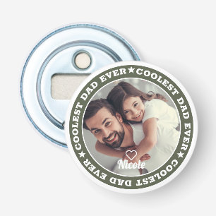 Coolste papa ooit modern aangepast foto-oudje button flesopener