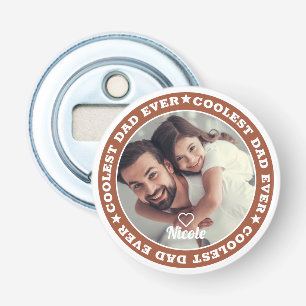 Coolste papa ooit modern aangepast foto-oudje button flesopener