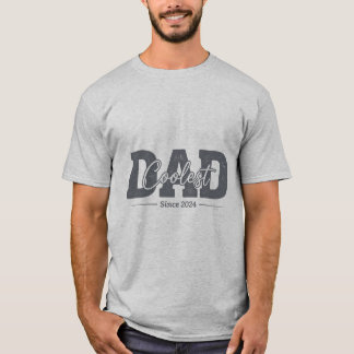 Coolste Papa sinds 2024 Eerste Vaderdag T-Shirt
