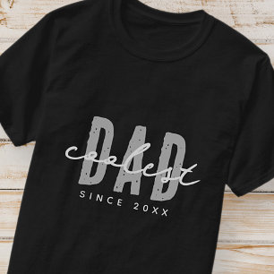 Coolste papa sinds 20XX modern eenvoudig preppy T-shirt