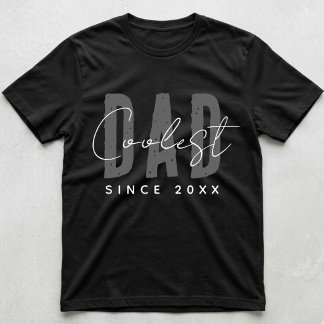 Coolste Papa Sinds 20XX Modern Grappig Eenvoudig P T-shirt