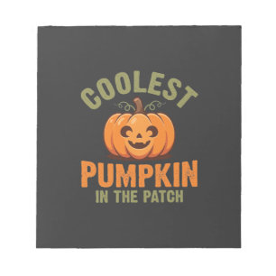 Coolste Pompoen In De Patch Halloween-ontwerp Notitieblok