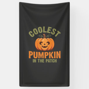 Coolste Pompoen In De Patch Halloween-ontwerp Spandoek