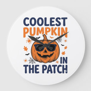 Coolste Pompoen in de Patch Halloween Shirt_1 Grote Klok