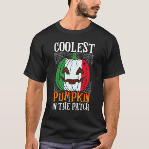 Coolste Pompoen In De Patch Italiaanse Vlag Jack O T-shirt