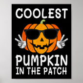 Coolste pompoen in de patch leuke jongens meisjes poster (Voorkant)