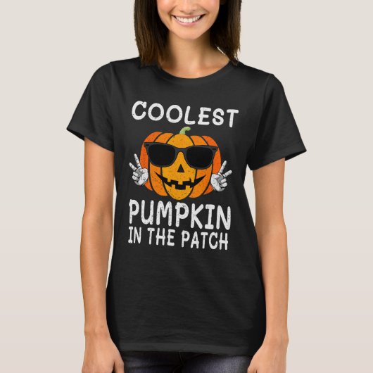 Coolste pompoen in de patch leuke jongens meisjes  t-shirt (Voorkant)