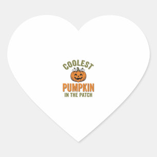 Coolste Pompoen in de Patch Vintage Halloween Des Hart Sticker