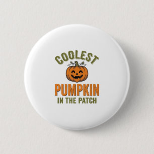 Coolste Pompoen in de Patch Vintage Halloween Des Ronde Button 5,7 Cm