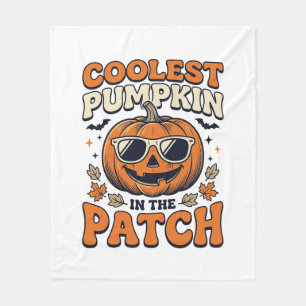Coolste Pompoen In De Patch Vintage Halloween T-Sh Fleece Deken