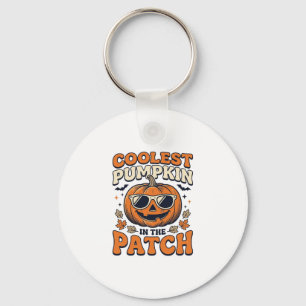 Coolste Pompoen In De Patch Vintage Halloween T-Sh Sleutelhanger
