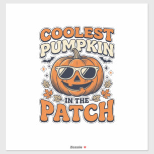 Coolste Pompoen In De Patch Vintage Halloween T-Sh Sticker