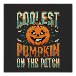 Coolste Pompoen Op Het Perceel Halloween Ontwerp_1 Perfect Poster
