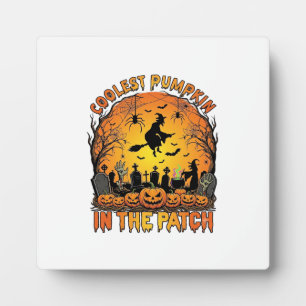 Coolste Pompoenveld Halloween Heks Spinnen Graf Fotoplaat
