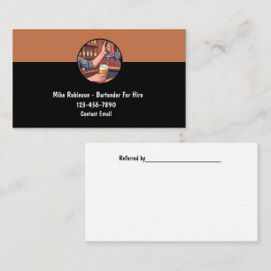 Coolste Thema voor Bartender Te Huur Visitekaartje