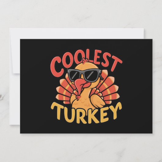 Coolste Turkije Kinder Thanksgiving Kaart (Voorkant)