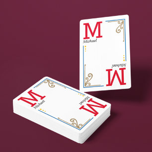 Coolstylish player initials - personalized pokerkaarten