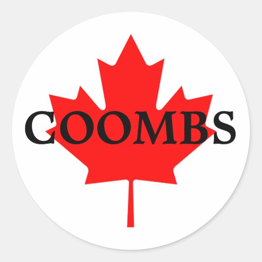 COOMBS RONDE STICKER (Voorkant)