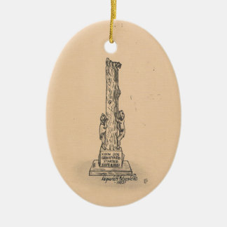 Coon Chien Monument Ornement céramique