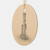 Coon Dog Monument Ceramic Ornament (Links)