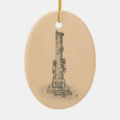 Coon Dog Monument Ceramic Ornament (Voorkant)