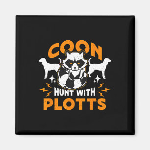 Coon Hunt Met Plotts Jacht Coon Hunters Raccoon Magneet