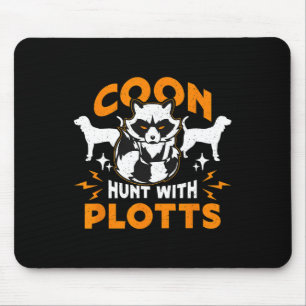Coon Hunt Met Plotts Jacht Coon Hunters Raccoon Muismat