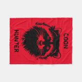 Coon Hunter met Raccoon Fleece Deken (Voorkant (Horizontaal))