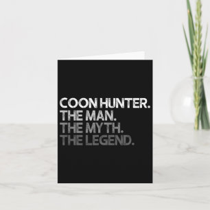 Coon Hunter Racoon Jacht Het Man Myth Legend GIF Kaart