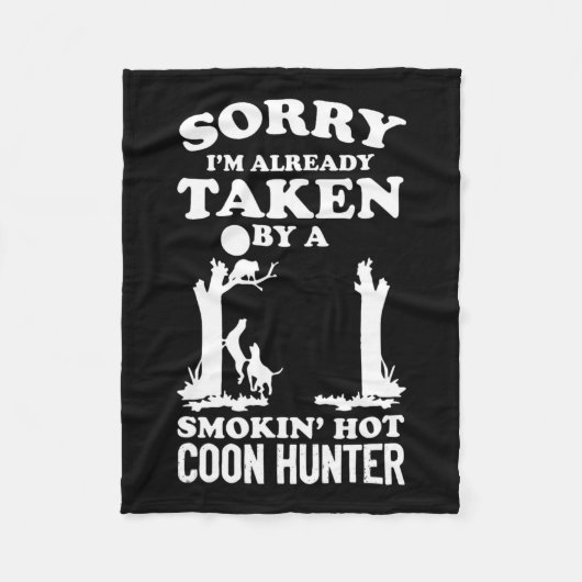 Coon Hunting Coonhounds Coon Hunters Fleece Deken (Voorkant)