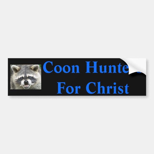 Coon jager voor Christus Bumpersticker (Voorkant)