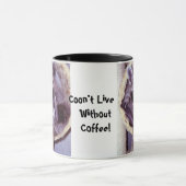 Coon leeft niet zonder koffie! mok (Midden)