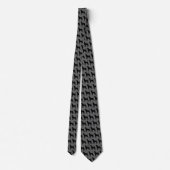 Coonhound Dog Silhouettes Pattern Grey and Black Stropdas (Achterkant)
