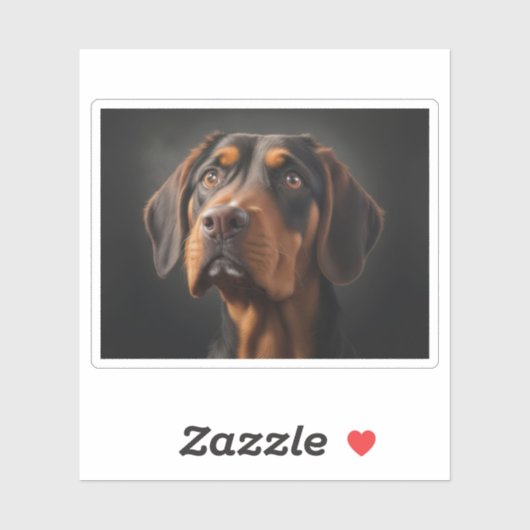 Coonhound Dog Sticker (Vel)