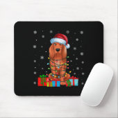 Coonhound Dog Ugly Xmas Lights Santa Coonhound Dog Muismat (Met muis)