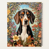 Coonhound Élégant Fleur Coloré (Dos)