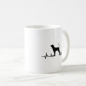 Coonhound Heartbeat café Mug (Devant droit)