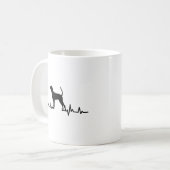 Coonhound Heartbeat café Mug (Devant gauche)