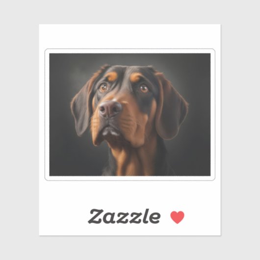 Coonhound-hond Sticker (Vel)