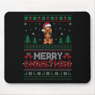 Coonhound Hondenliefhebbers Santa Hat Kerstboom Li Muismat