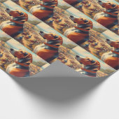  coonhound hondenschilderij cadeaupapier (Hoek)