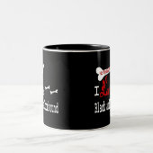Coonhound Noir Et Tan (I Love) Mug (Centre)