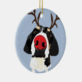 Coonhound Rudolph Keramisch Ornament (Rechts)