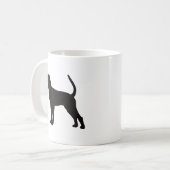 Coonhound Silhouette Café Mug (Devant gauche)